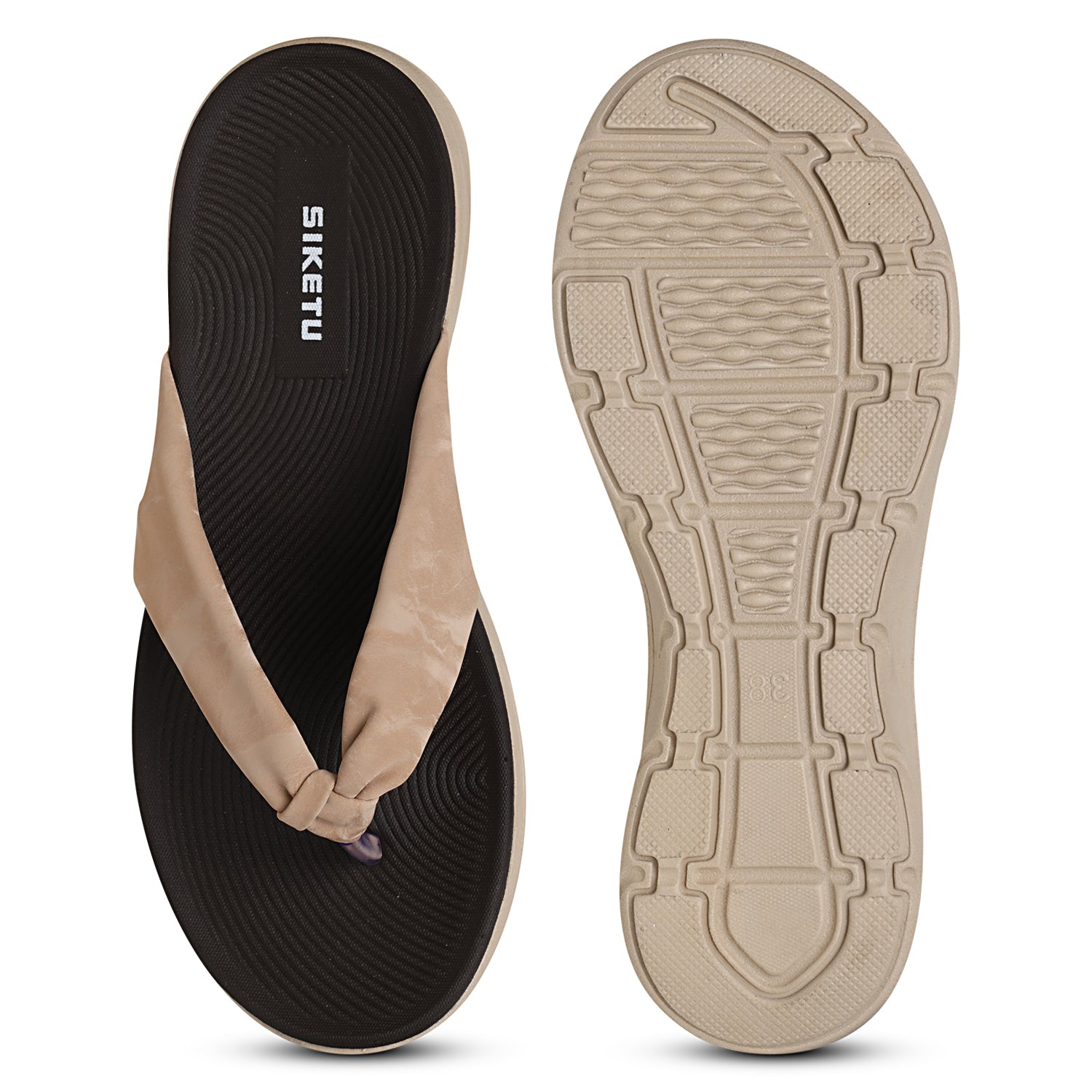 BEIGE Velvet comfort sandal